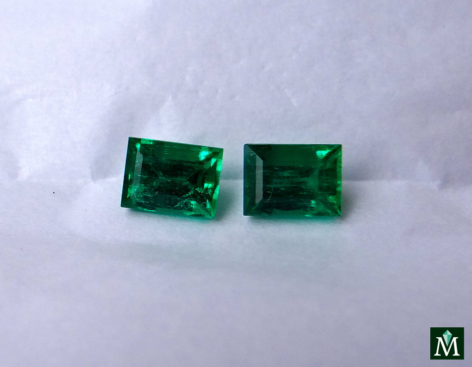 Princess cut emeralds